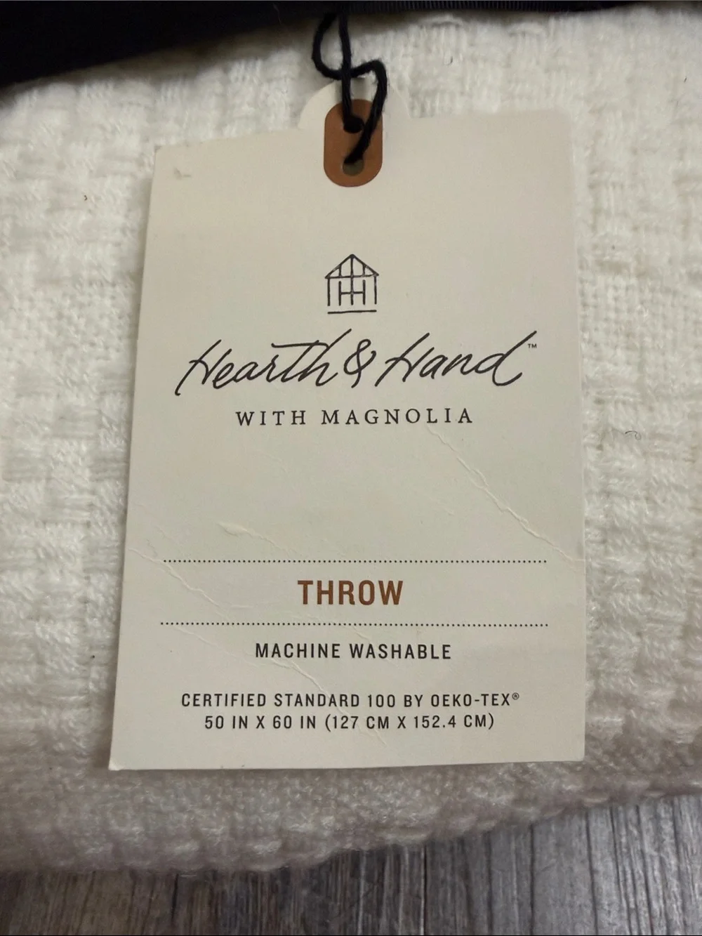 Hearth & Hand Cream Textured Throw Blanket